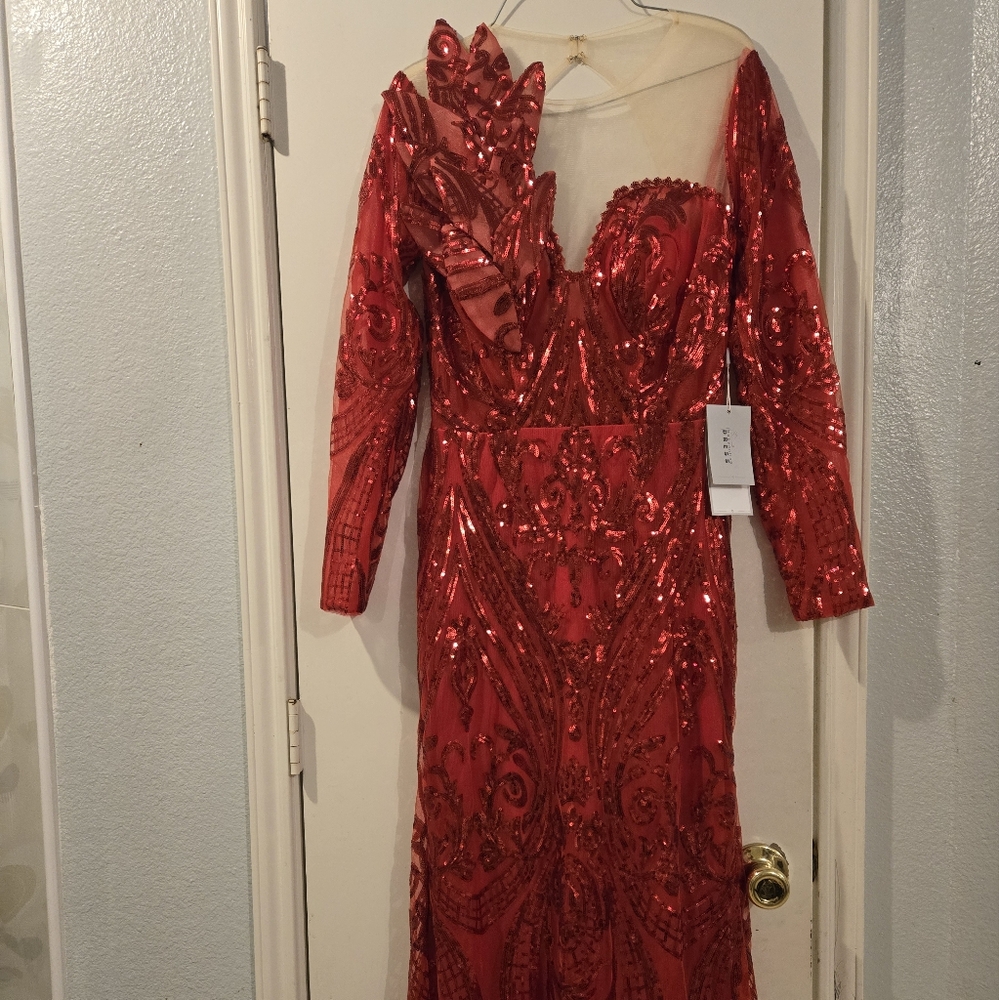 Stunning Red Sequin Gown